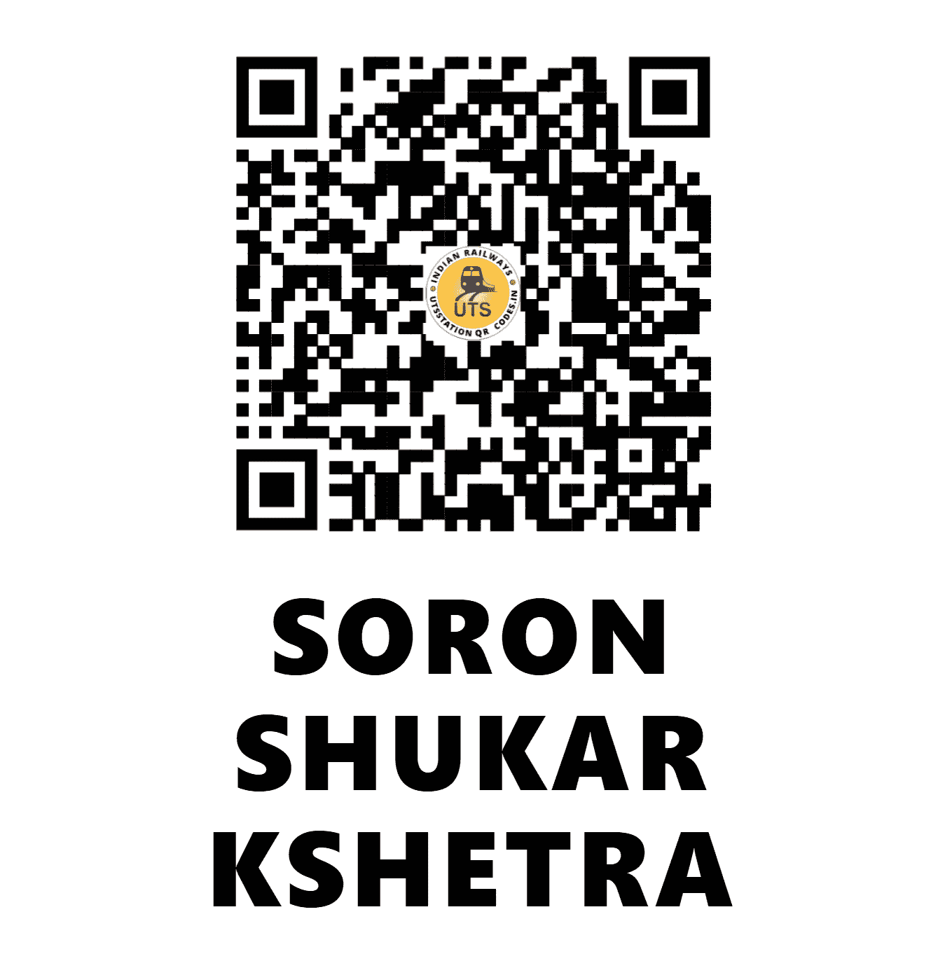 UTS QR Code for SORON SHUKAR KSHETRA - SRNK (NE - UTTAR PRADESH)